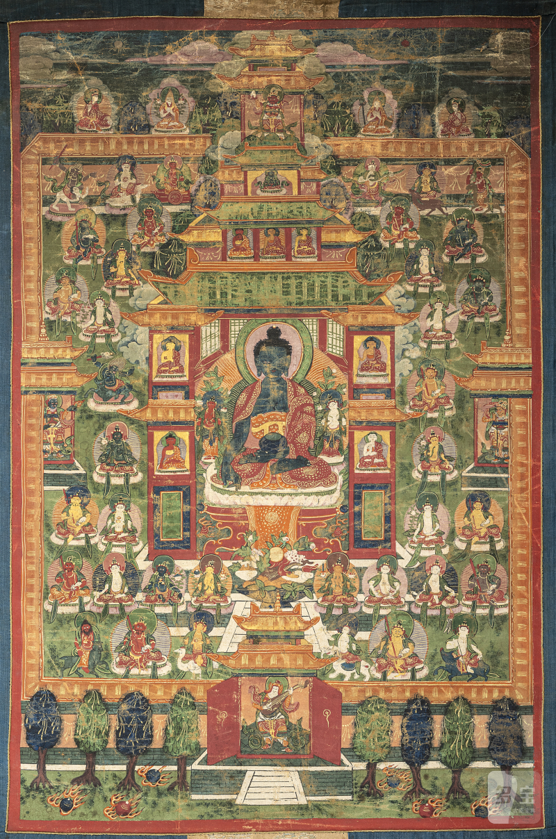 A thangka depicting Buddha Amitabha